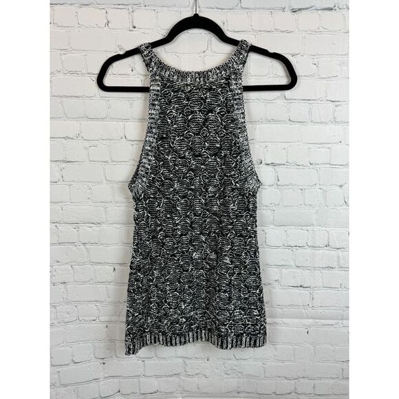 MOTH ANTHROPOLOGIE gray melange knit halter neck sleeveless top sweater XS - Picture 5 of 5